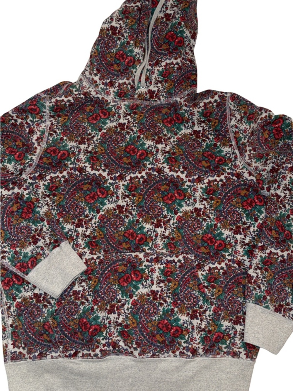 Noah NYC Floral Paisley Hooded Sweatshirt Size M via